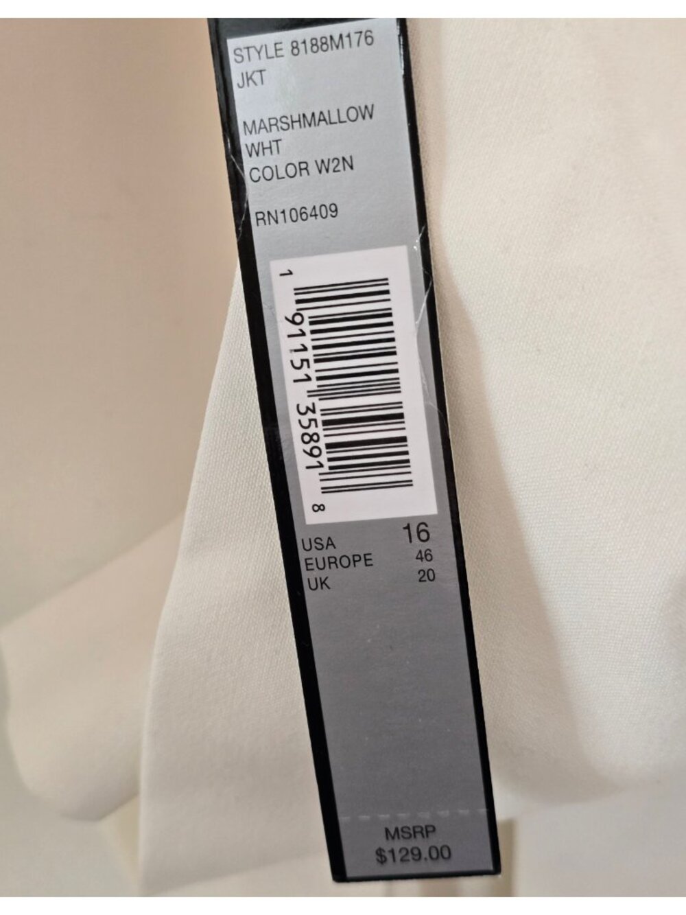 Tahari NWT Marshmellow Peplum Blazer Size 16 Bell Sleeve Open Front Summer - Picture 5 of 6